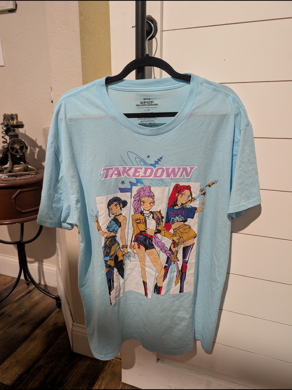 Kpop Demon Hunters Graphic Tee in Light Blue